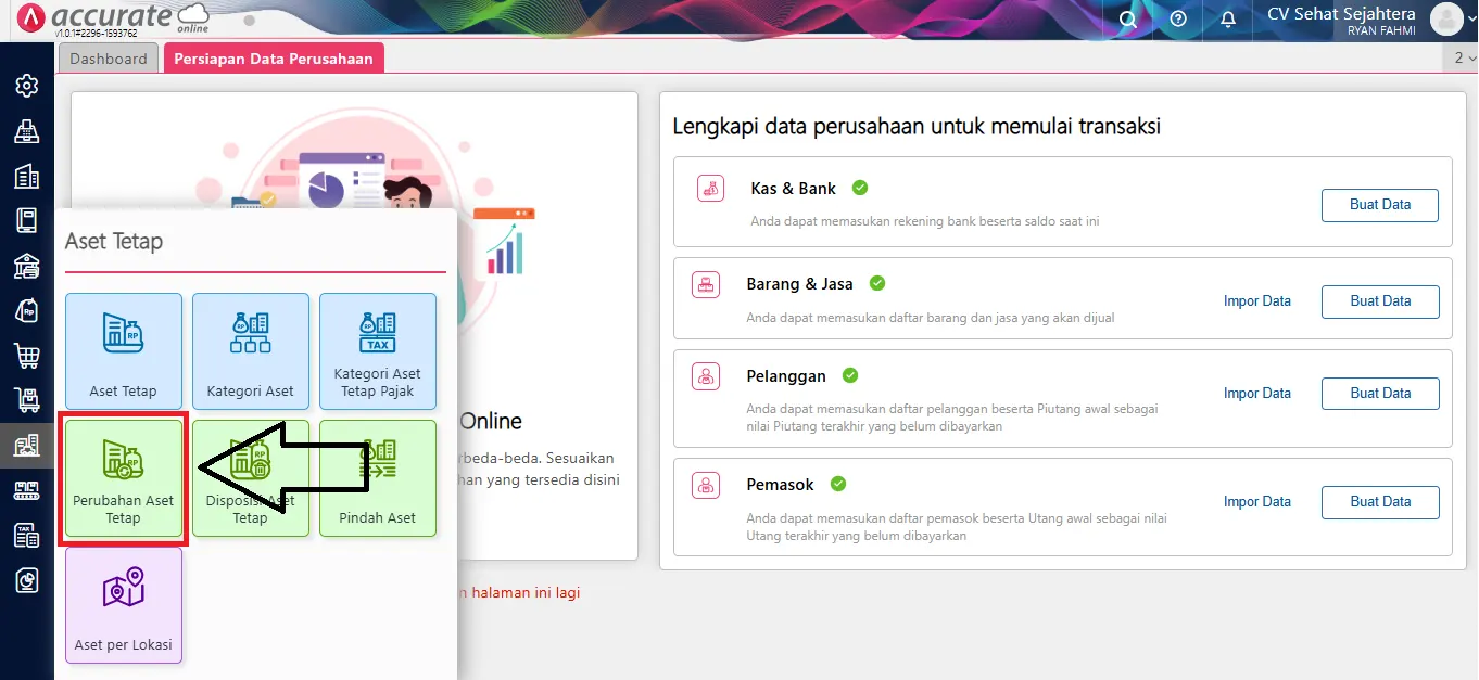 Perubahan Aset Tetap Revaluasi data